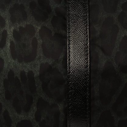 Dolce & Gabbana Nylon Leopard Print Duffle Bag Dark Green 11 of 11
