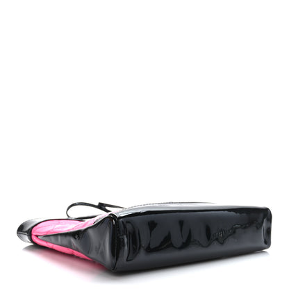 Chanel Patent Calfskin Quilted Mini 31 Shopping Bag Pink Black 6 of 10