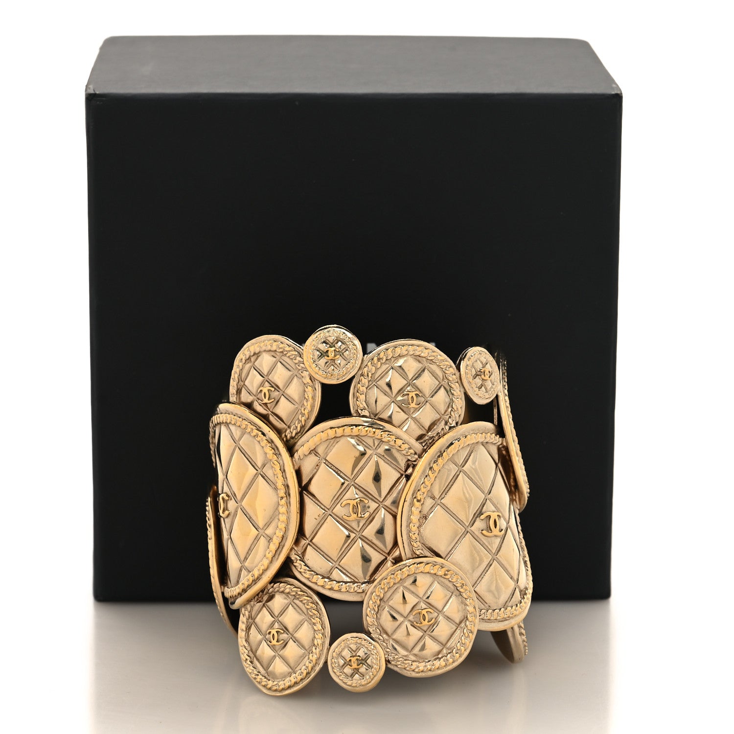Chanel Medallion Coin CC Cuff Gold 5 of 5