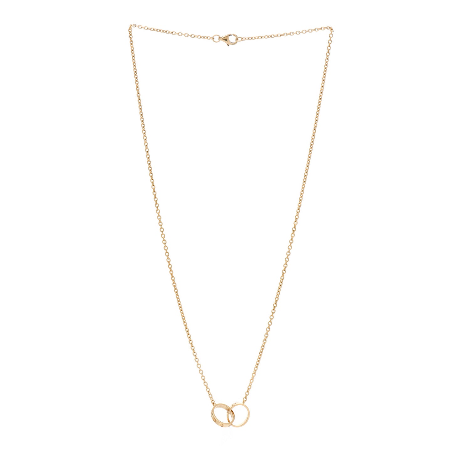 18K Yellow Gold Interlocking LOVE Necklace