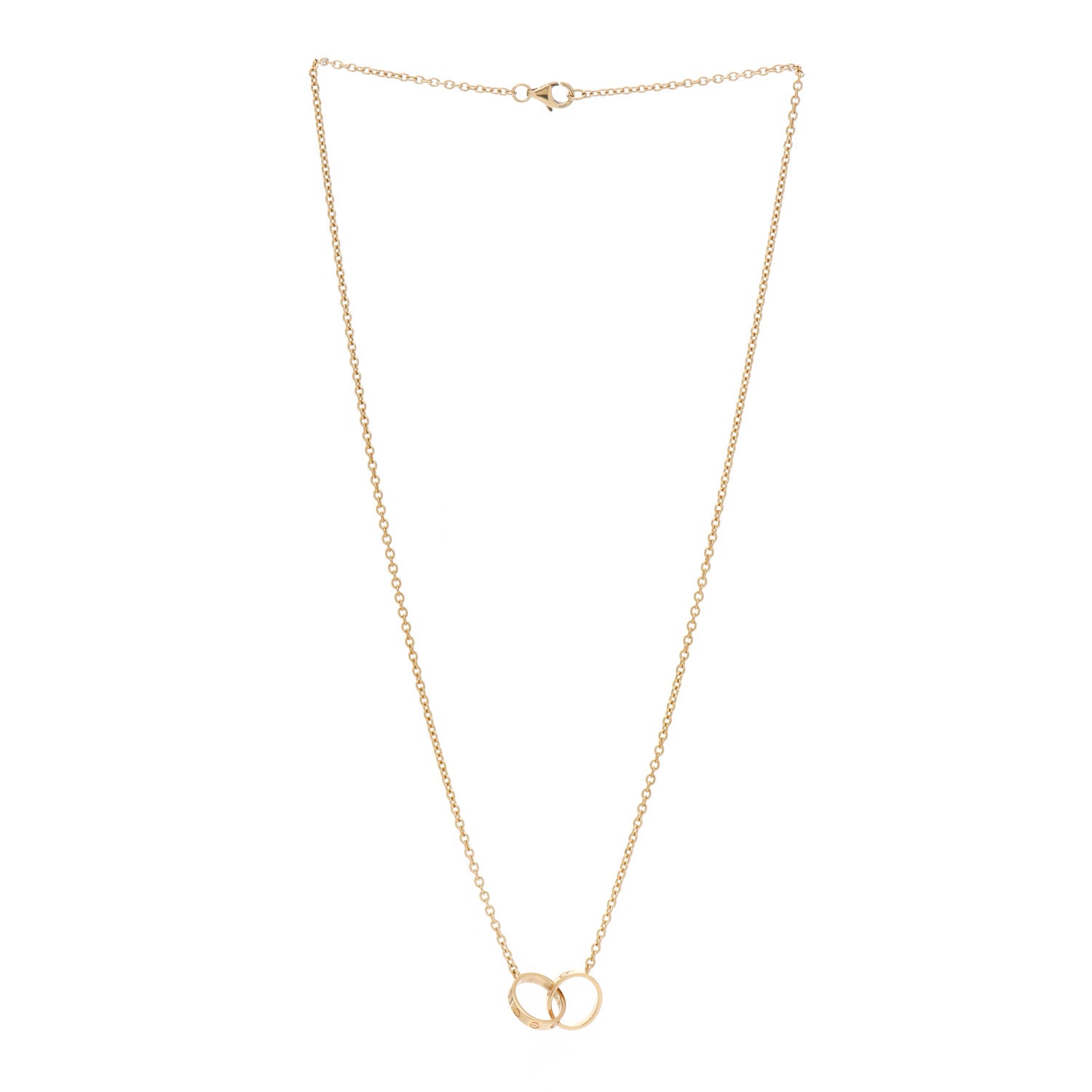 Cartier 18K Yellow Gold Interlocking LOVE Necklace 2 of 3