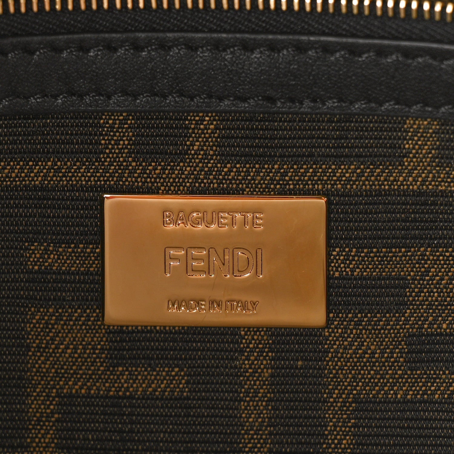 Fendi Raffia Vitello Grace FF Crochet Baguette Natural Black 6 of 8