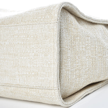 Chanel Canvas Large Deauville Tote Light Beige 9 of 11