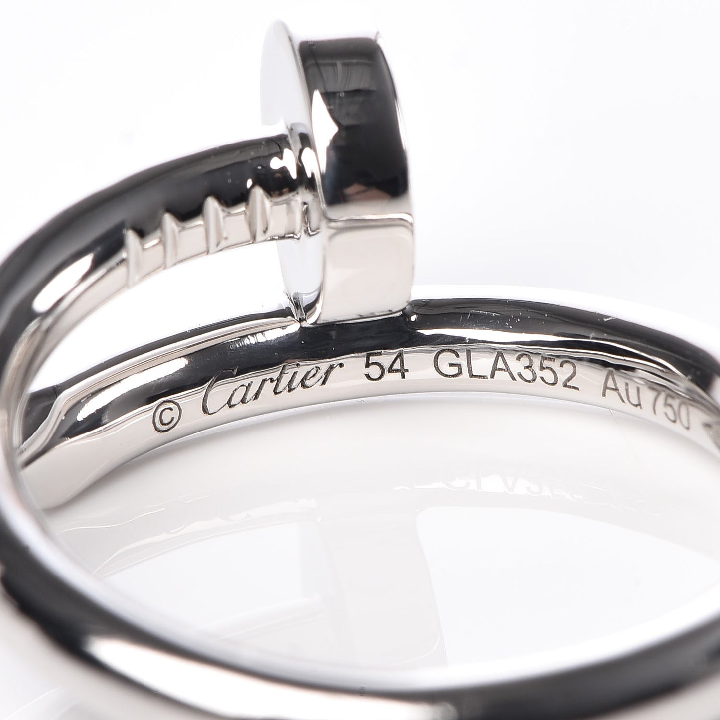 18K White Gold Juste Un Clou Ring 54 6.75