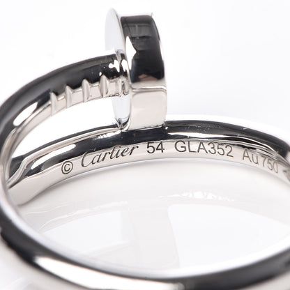 Cartier 18K White Gold Juste Un Clou Ring 54 6.75 5 of 8