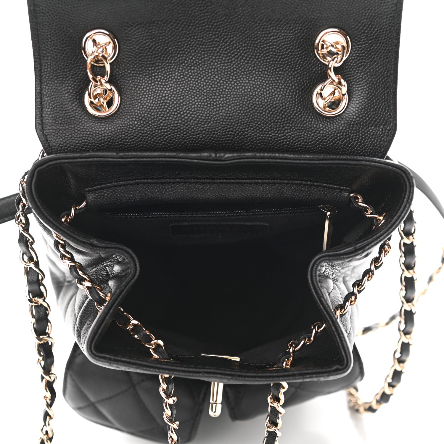 Chanel Caviar Quilted Pockets Backpack Black 4 of 10