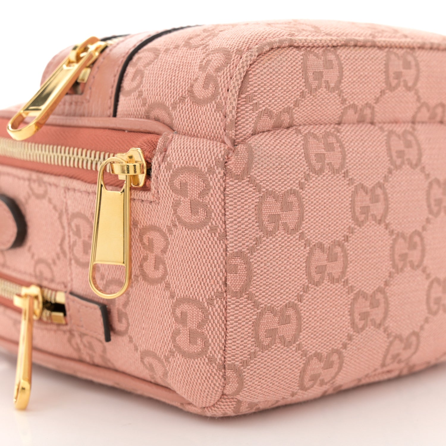 Gucci Monogram Textured Dollar Calfskin Mini Ophidia Crossbody Cloche Rose Pink 10 of 12