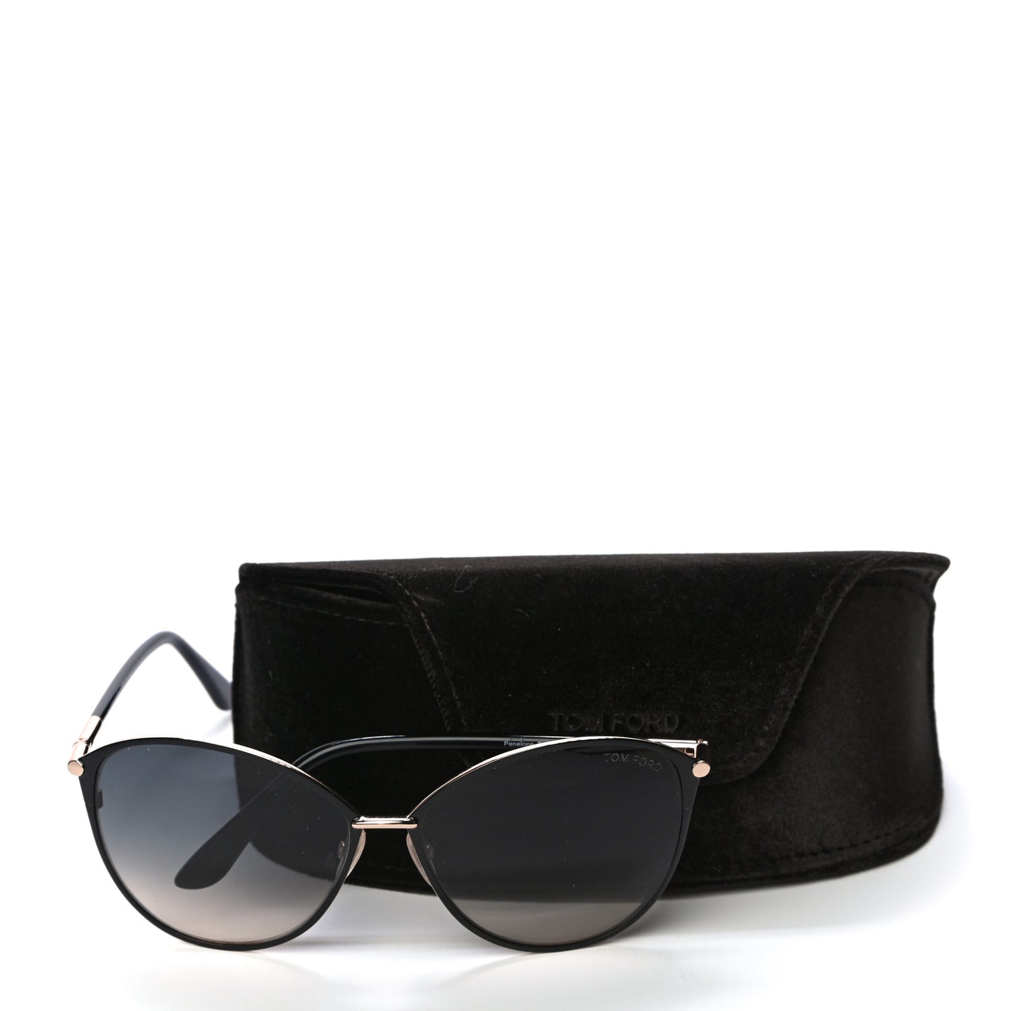 Penelope Vintage Round Sunglasses TF320 Black