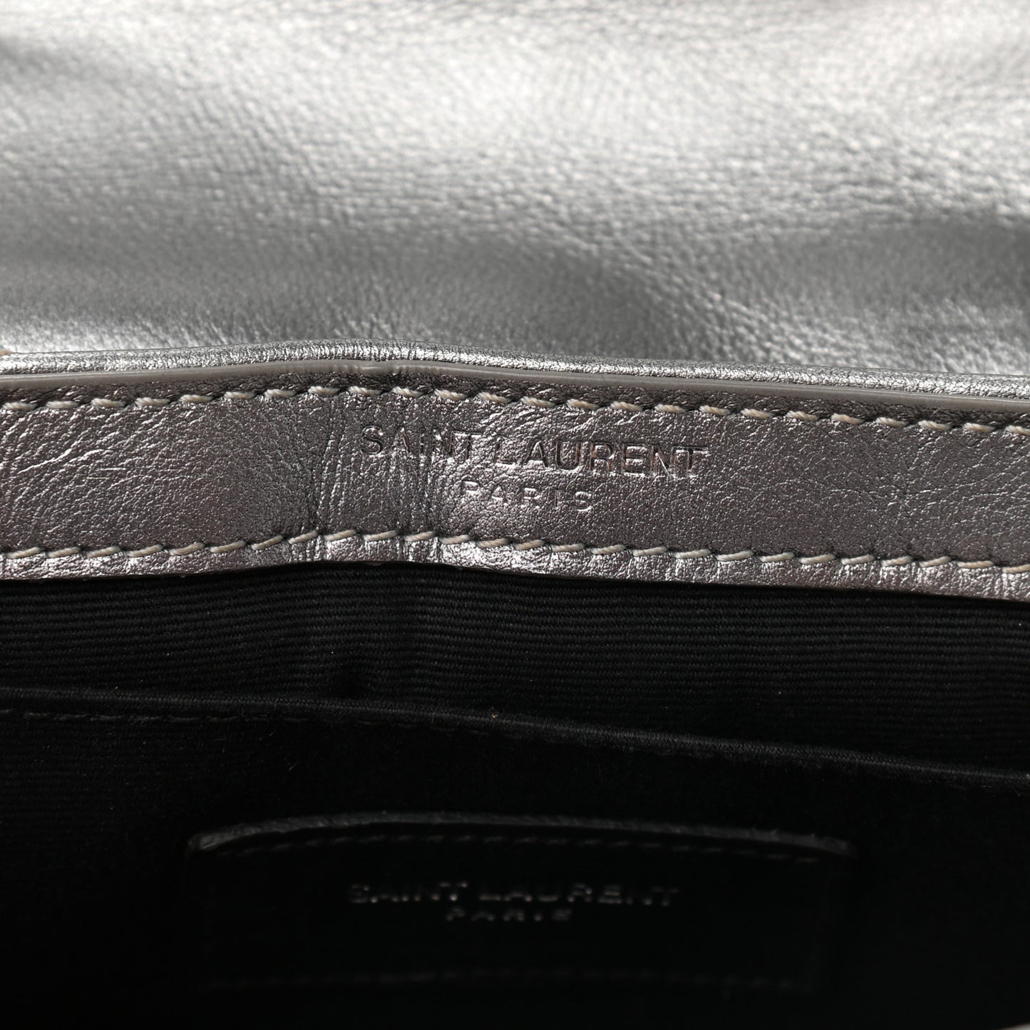 Calfskin Y Quilted Monogram Loulou Flap Bag Argento
