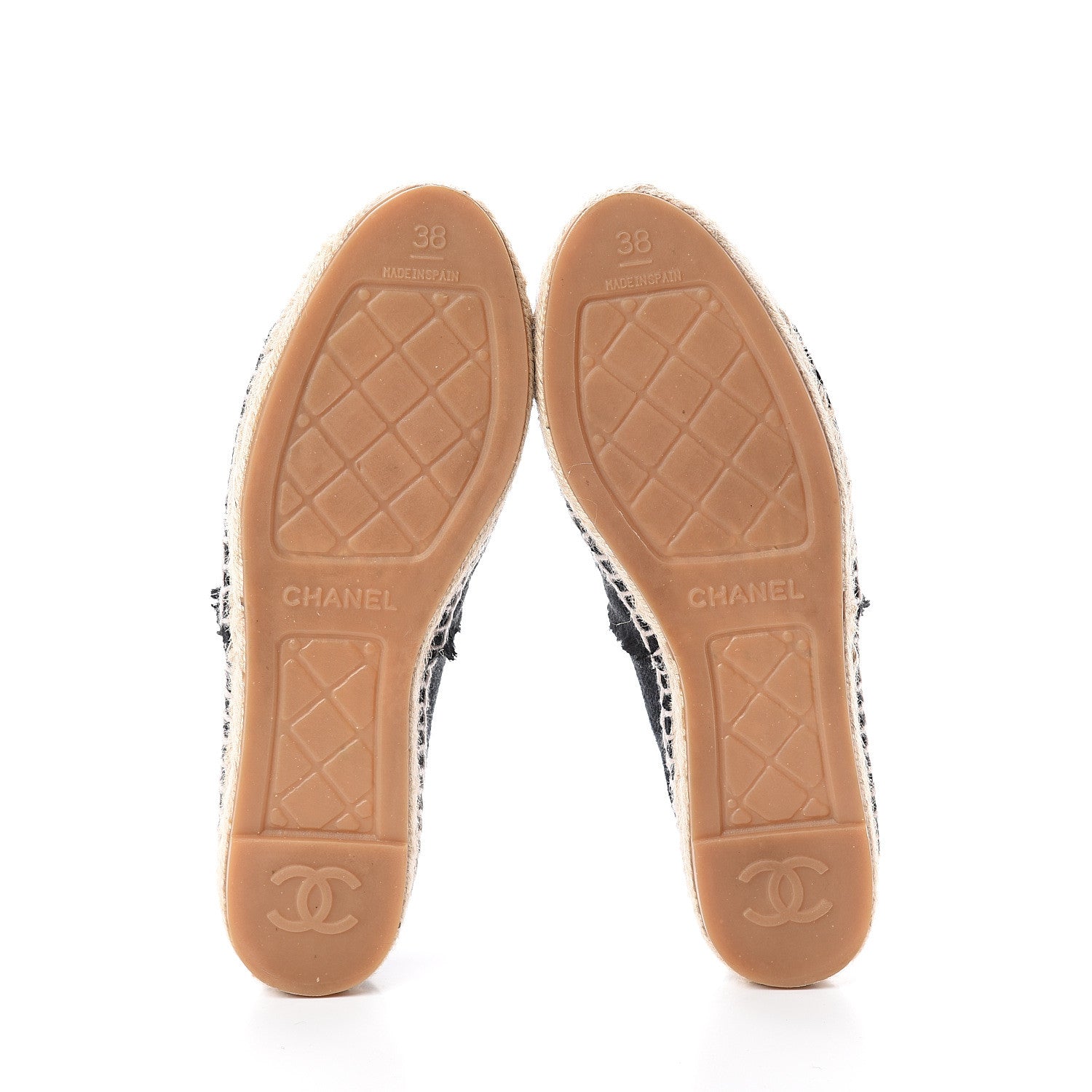 Chanel Linen CC Espadrilles 38 Black 7 of 7