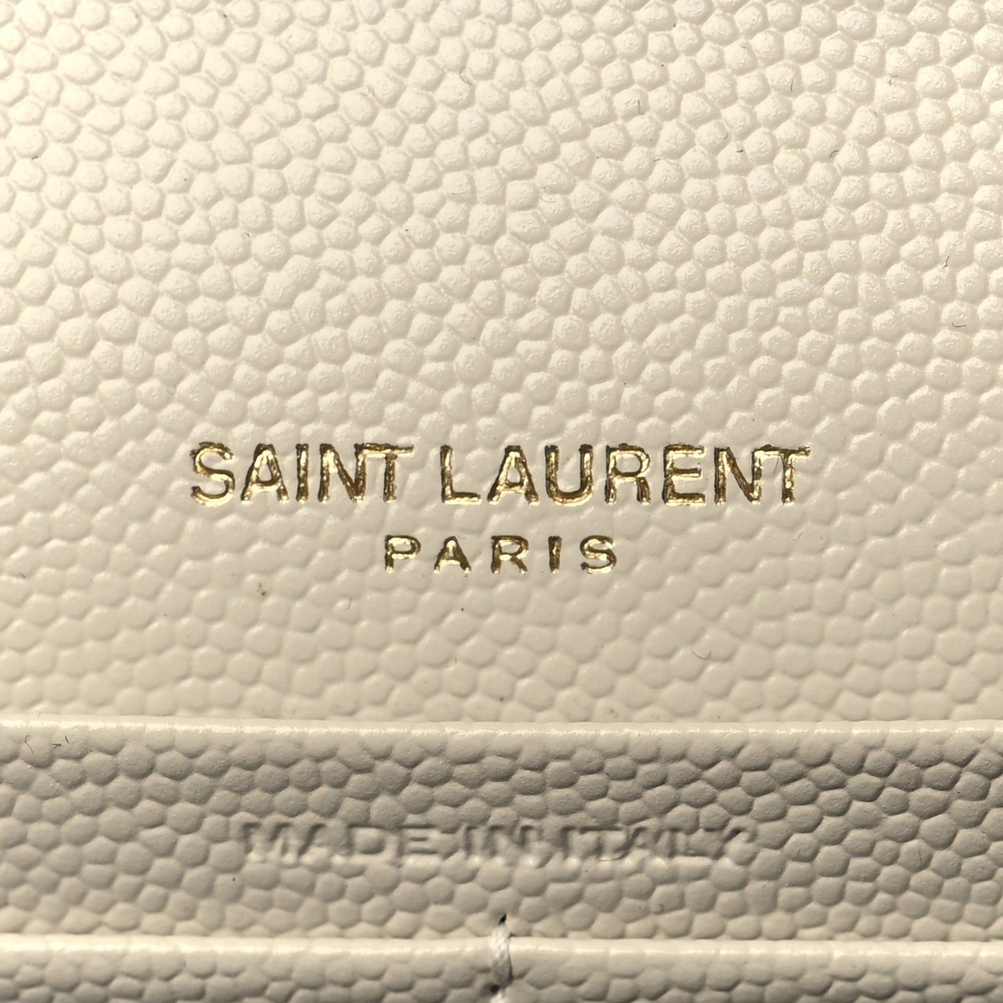 Grain De Poudre Matelasse Chevron Monogram Chain Wallet Blanc Vintage