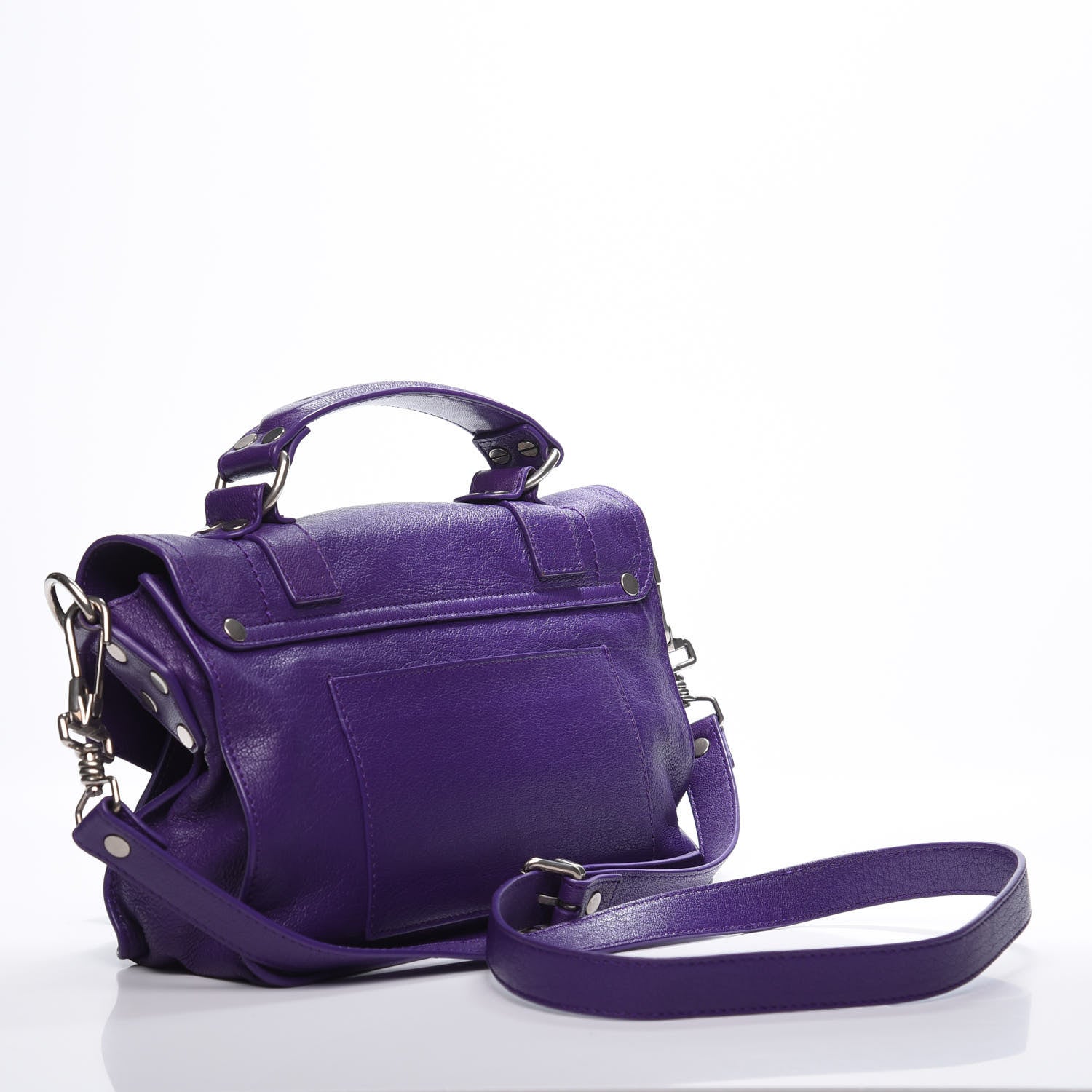 Proenza Schouler Lambskin Tiny PS1 Satchel Amethyst 2 of 10