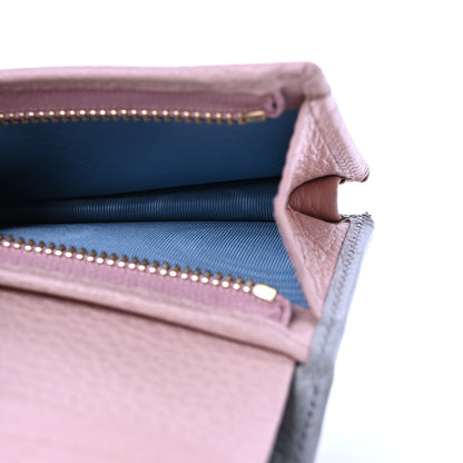 Gucci Dollar Calfskin GG Marmont Card Case Grey Sky Perfect Pink 6 of 10