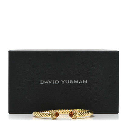 David Yurman 18K Yellow Gold Citrine Yellow Sapphire 5mm Candy Cable Bracelet 6 of 6
