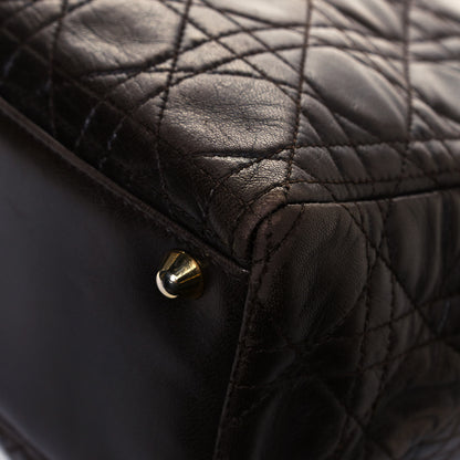 Christian Dior Lambskin Cannage Large Lady Dior Dark Brown 9 of 20