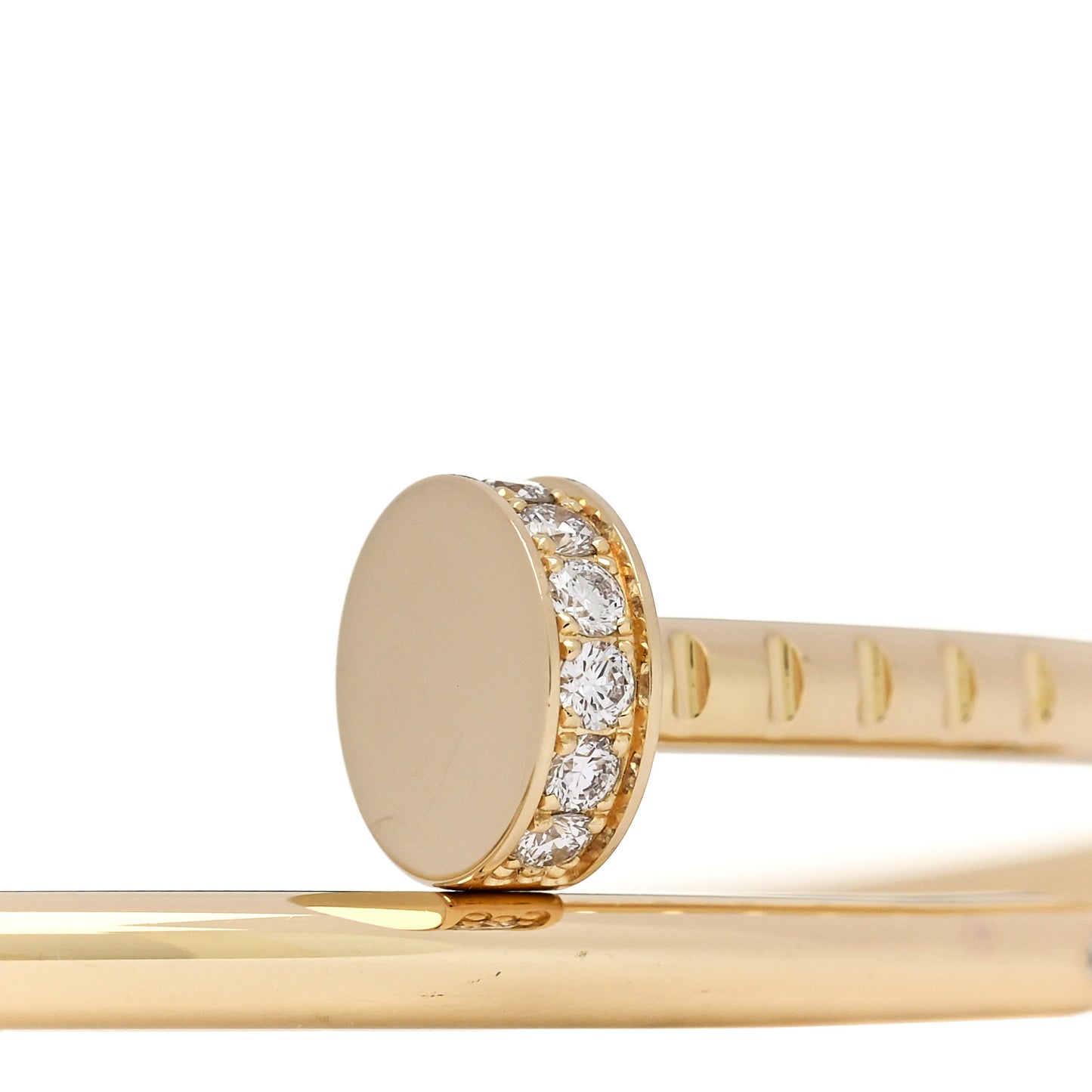 18K Yellow Gold Diamond Small Juste Un Clou Bracelet 16