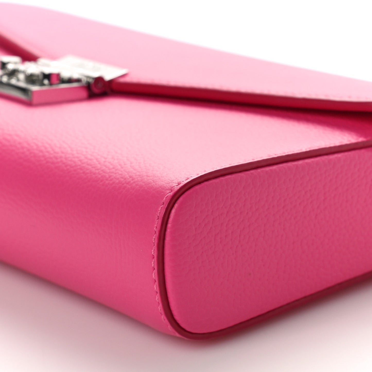 Calfskin Large Patricia Wallet On Chain Pink