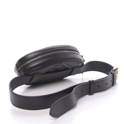 Gucci Calfskin Matelasse GG Marmont Belt Bag 95 38 Black 3 of 11