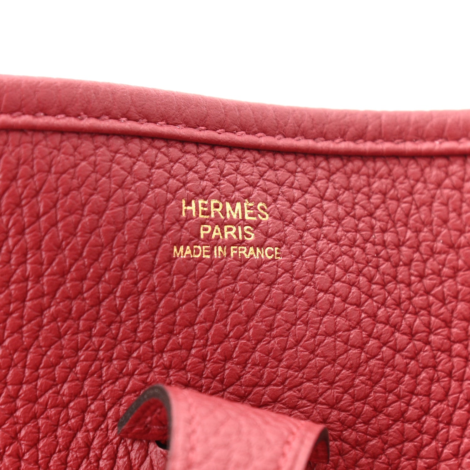Hermes Taurillon Clemence Evelyne III PM Rouge Grenat 5 of 9