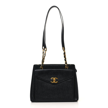 Chanel Caviar CC Shopper Tote Black 1 of 10