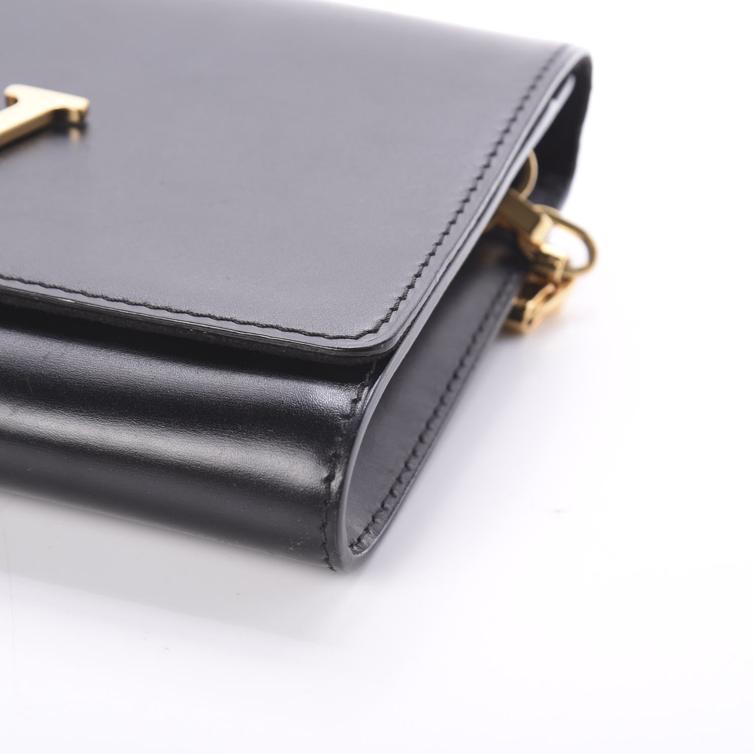 Louis Vuitton Calfskin Chain Louise MM Black 7 of 7