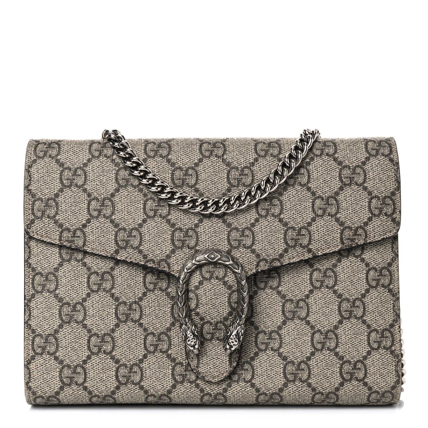 Gucci GG Supreme Monogram Mini Dionysus Chain Wallet Beige Taupe 1 of 22