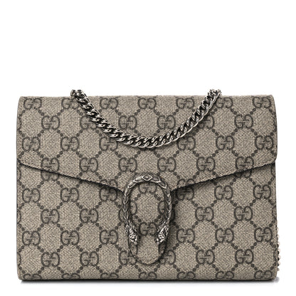 Gucci GG Supreme Monogram Mini Dionysus Chain Wallet Beige Taupe 1 of 22