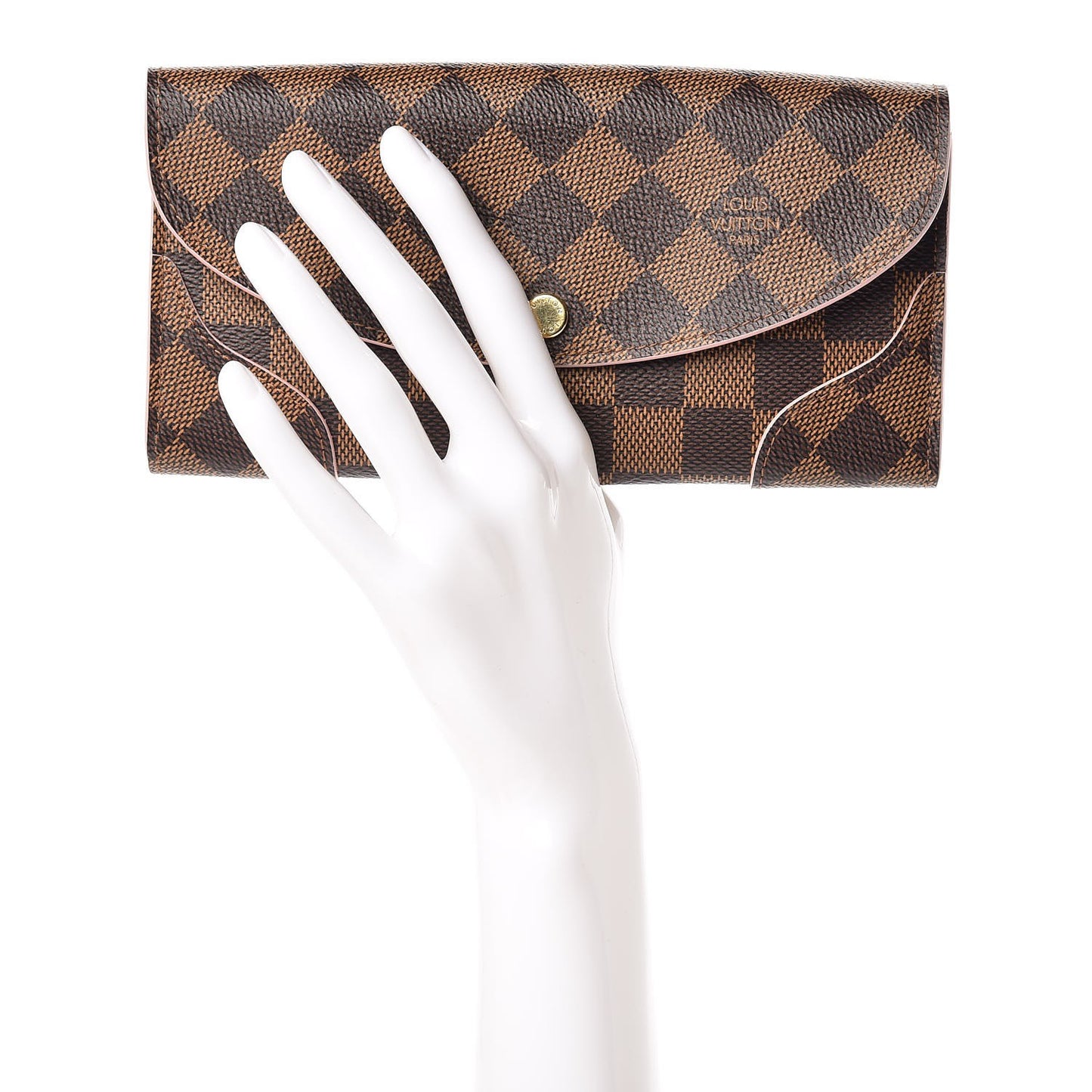 Damier Ebene Caissa Wallet Rose Ballerine