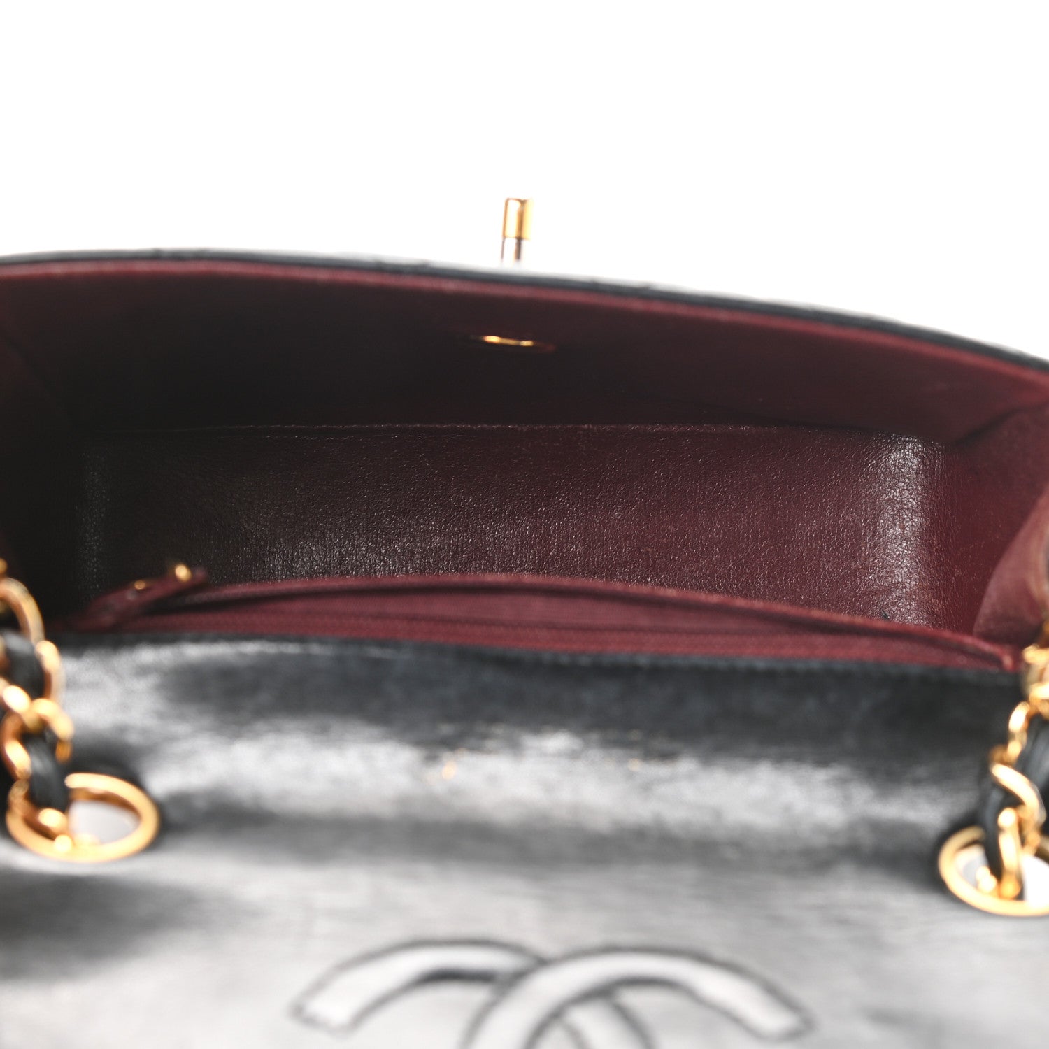Chanel Lambskin Quilted Mini Square Flap Bag Black 5 of 12