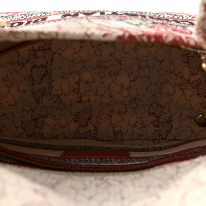 Christian Dior Canvas Embroidered Medium Dioramour D-Royaume Lady D-Lite Red Multicolor 5 of 9