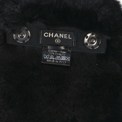 Chanel Orylag Rabbit Fur Scarf Black 5 of 6