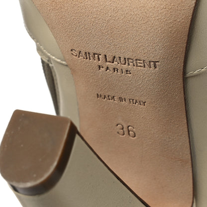 Saint Laurent Calfskin Knee High Skinny Boots 36 Eggshell 6 of 8