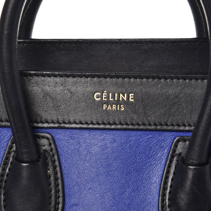 Celine Smooth Calfskin Nano Tri-Color Luggage Indigo 6 of 15