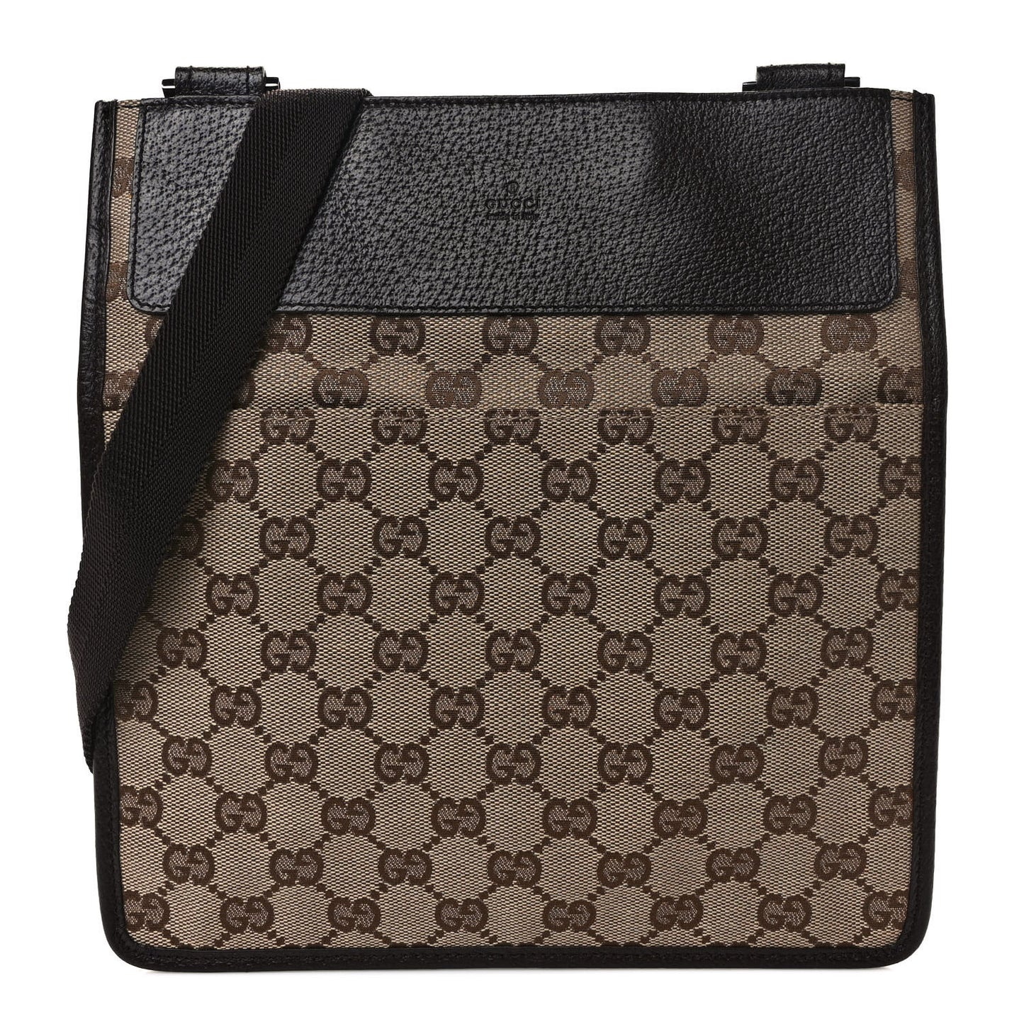 Monogram Messenger Crossbody Bag Dark Brown