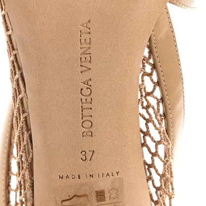 Bottega Veneta Mesh Nappa Chunky Chain Sandals 37 Beige Pony 6 of 8