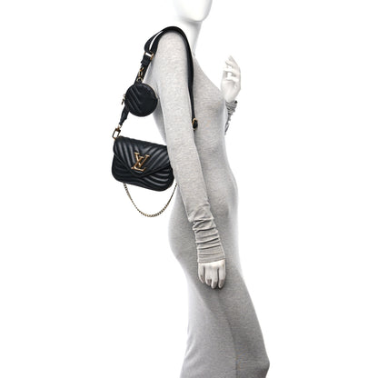 Louis Vuitton Calfskin New Wave Multi Pochette Black 2 of 11
