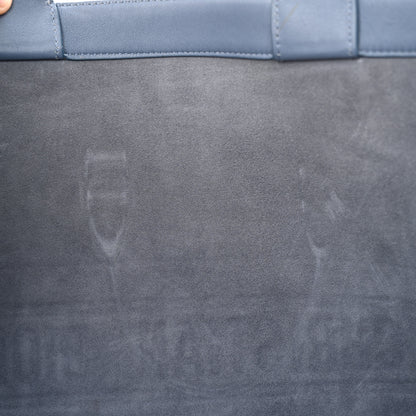 Christian Dior Calfskin Embossed Large Book Tote Blue 12 of 15