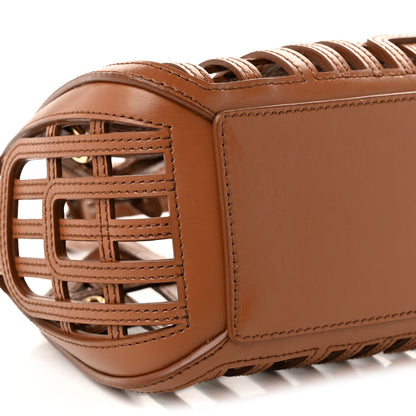 Miu Miu Calfskin Logo Basket Bag Cognac 10 of 11