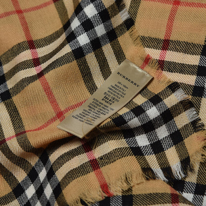 Burberry Cashmere Vintage Check Scarf Antique Yellow 5 of 5