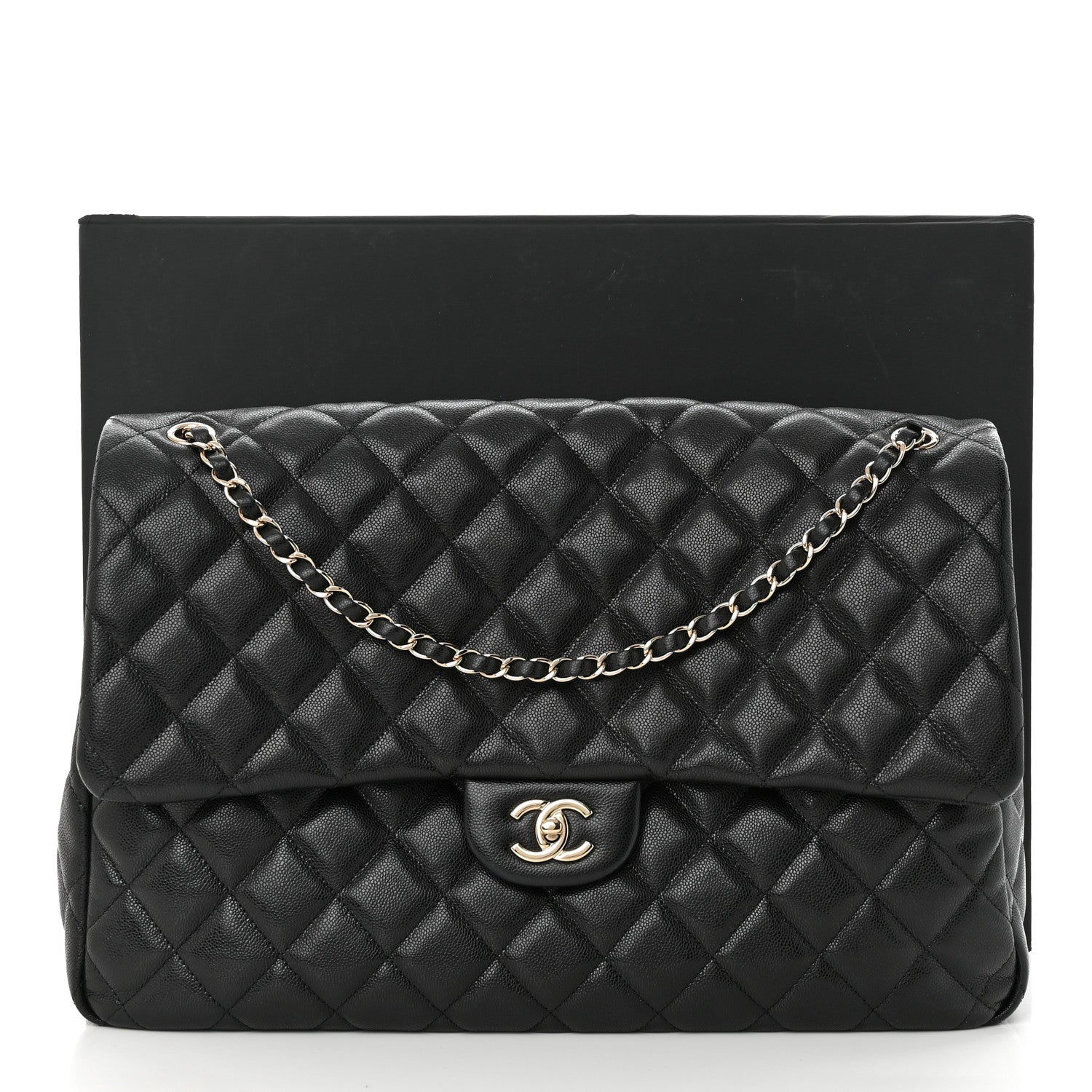 Chanel Caviar Quilted XXL Travel Flap Bag Black 11 of 11