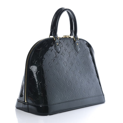 Louis Vuitton Vernis Alma MM Blue Nuit 3 of 10