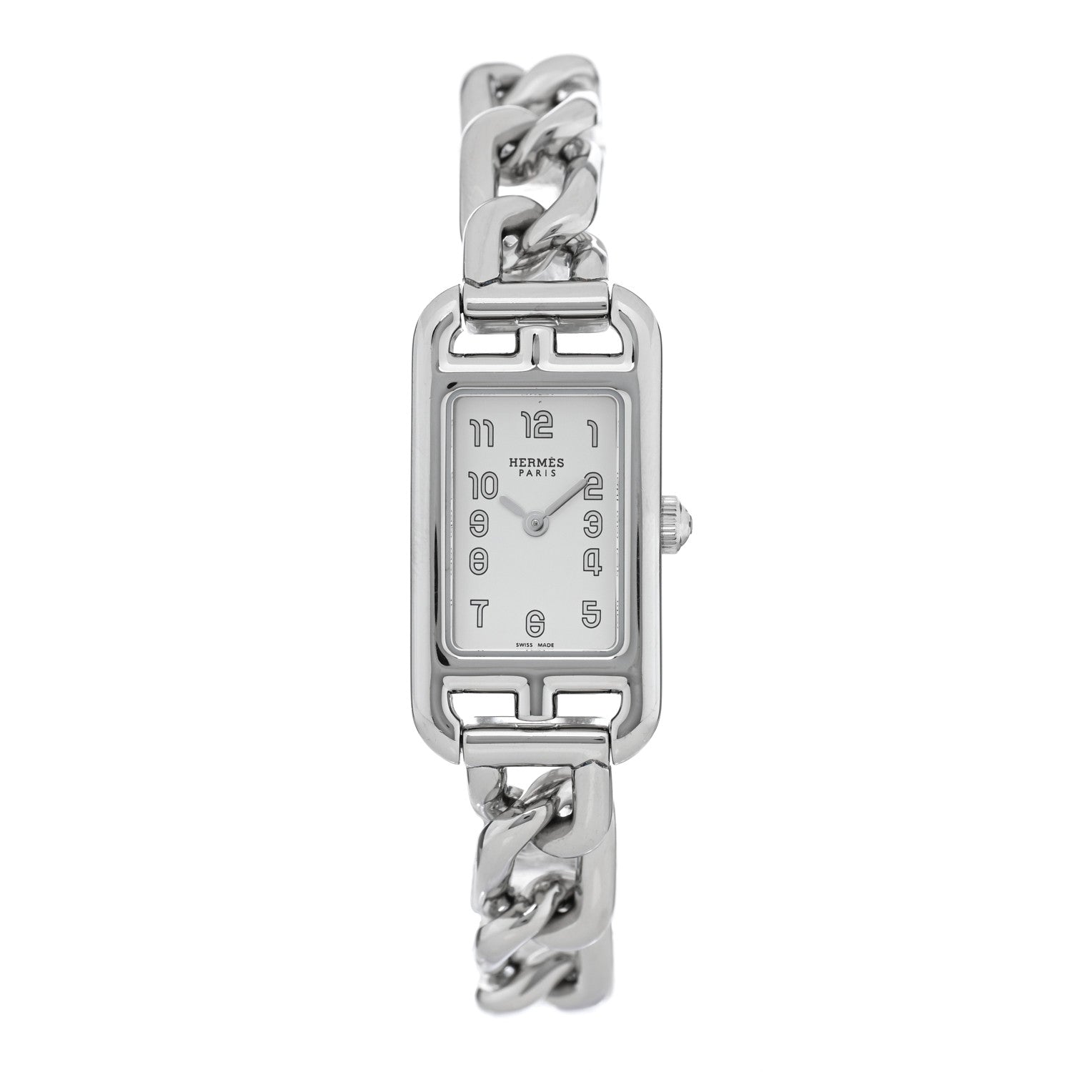 Hermes Stainless Steel 17mm Nantucket Quartz Watch 1 of 5