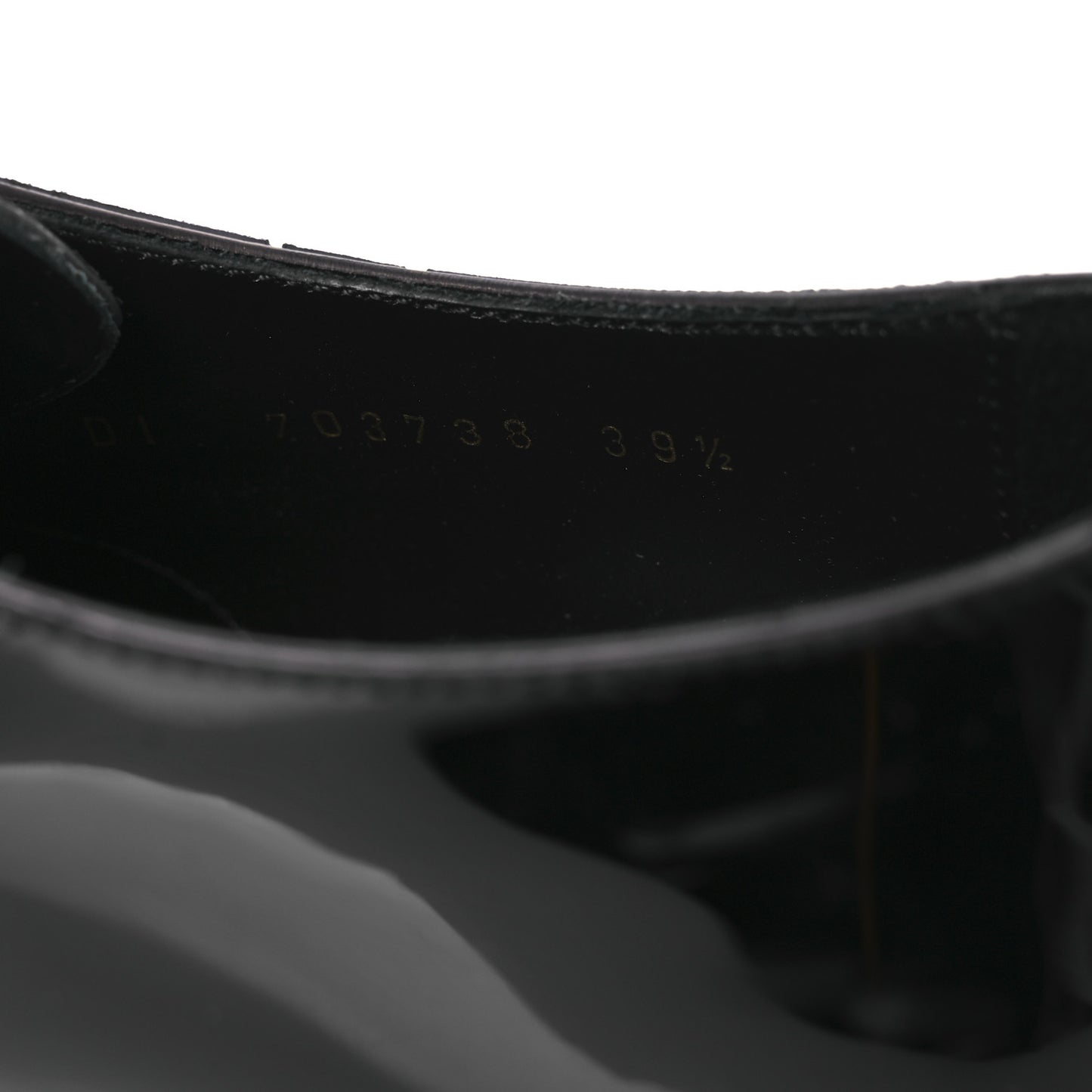 Patent Baltimora Lace Up Derby Shoes 39.5 Black