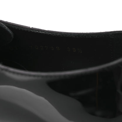 Saint Laurent Patent Baltimora Lace Up Derby Shoes 39.5 Black 10 of 12