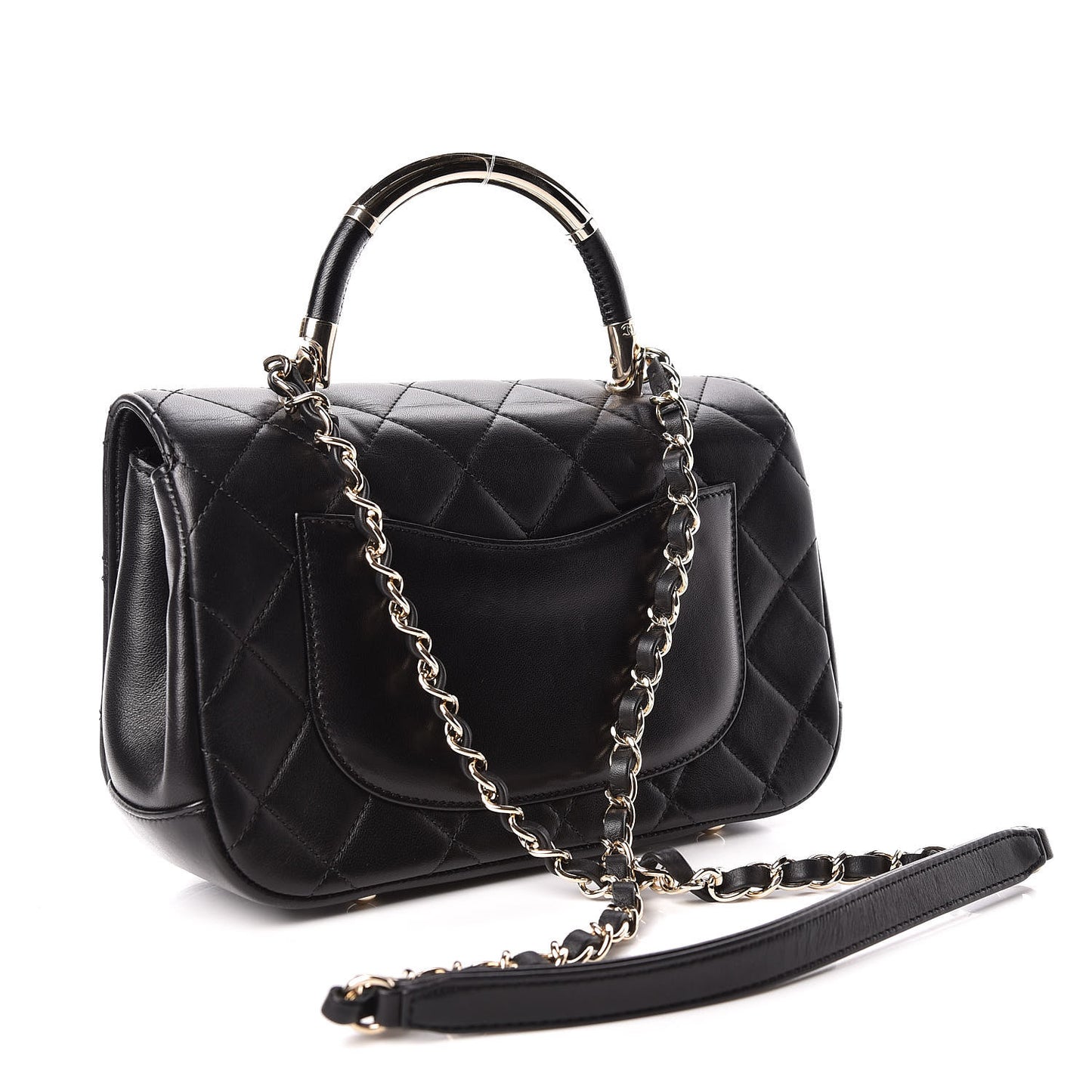 Lambskin Small Carry Chic Flap Black