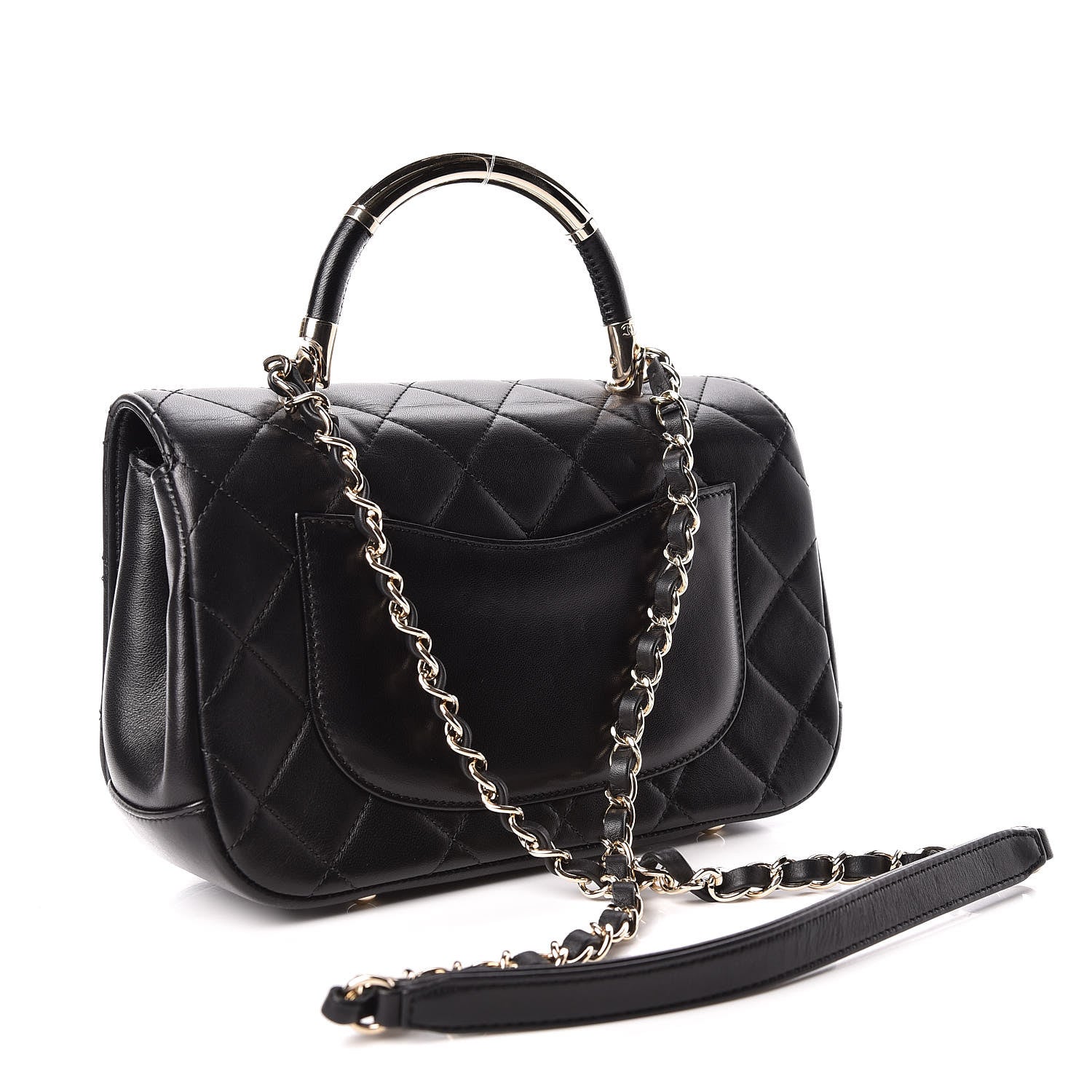Chanel Lambskin Small Carry Chic Flap Black 3 of 13