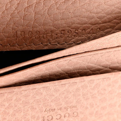 Gucci Pebbled Calfskin Butterfly Card Case Perfect Pink 7 of 9