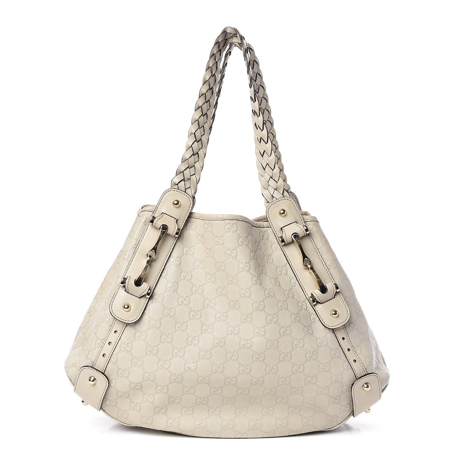 Gucci Guccissima Medium Pelham Shoulder Bag Off White 1 of 10