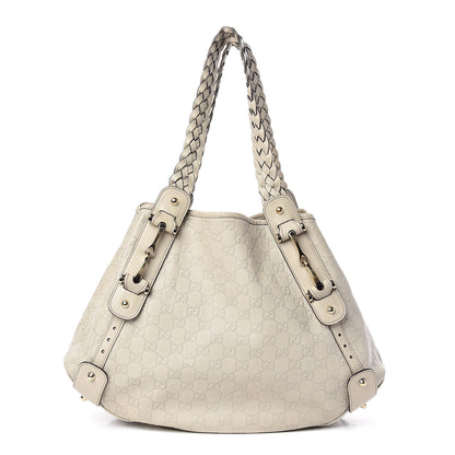 Gucci Guccissima Medium Pelham Shoulder Bag Off White 1 of 10