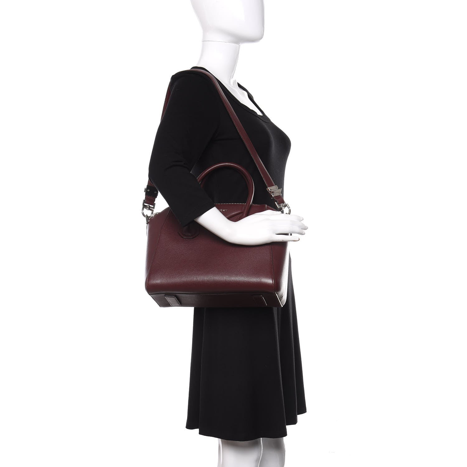 Givenchy Sugar Goatskin Small Antigona Oxblood 2 of 10